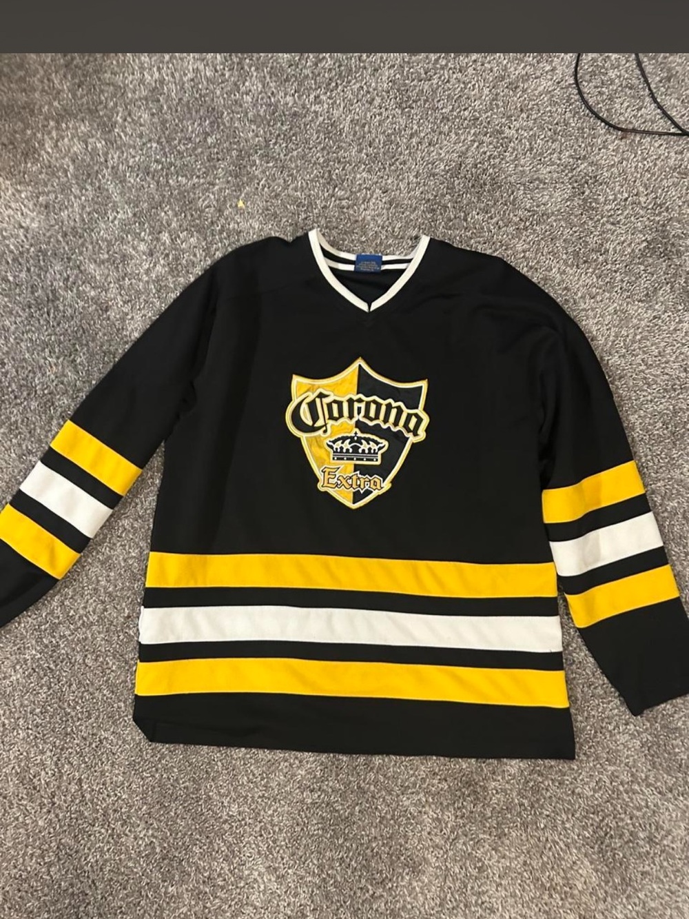 Corona Black and Yellow men’s Hockey Jersey